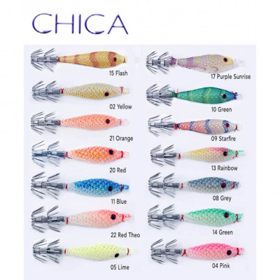 Chica soft squid with glitter - 7cm
